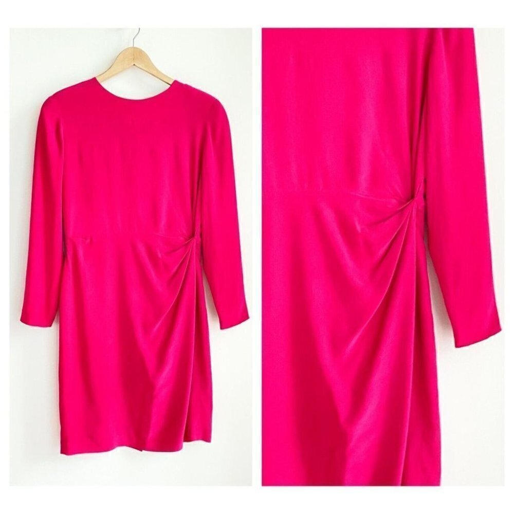 Vintage Spencer Jeremy Petite Pink Barbiecore Silk Mini Dress 6